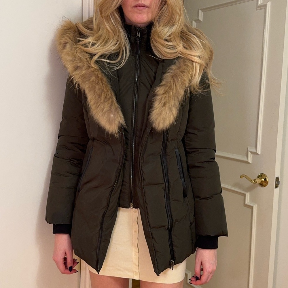 Mackage Adali Fur Jacket - Olive Green XS